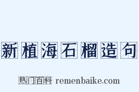 新植海石榴造句是什么意思的图片